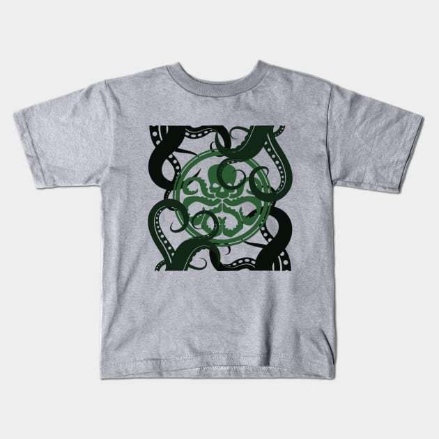 Green Hydra Kids T-Shirt by Thirrin